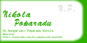 nikola poparadu business card